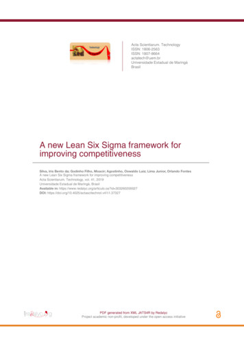 A New Lean Six Sigma Framework For Improving 