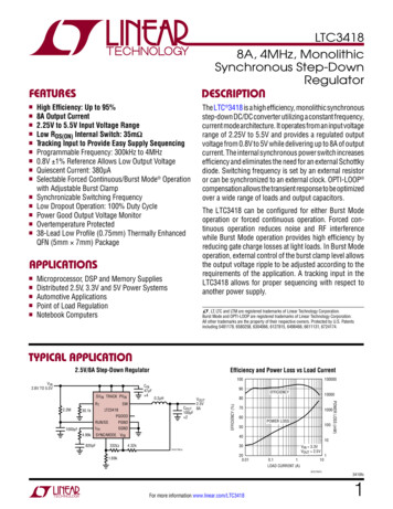 LTC3418 - 8A, 4MHz, Monolithic Synchronous Step-Down Regulator