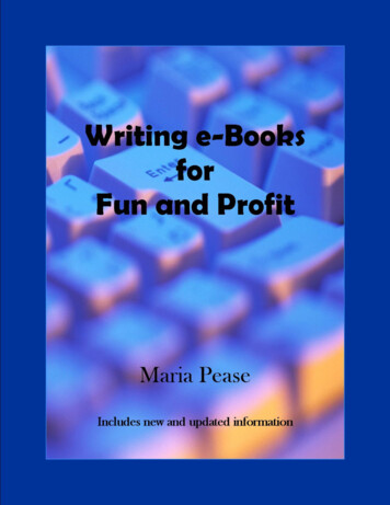 Writing E-books For Fun And Profit