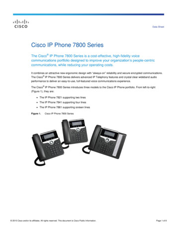 Cisco IP Phone 7800 Series Data Sheet - Cdn.cnetcontent 
