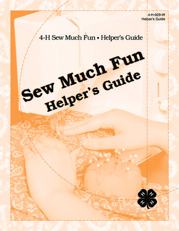 4-H Sew Much Fun Helper’s Guide - Extension