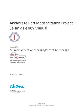 Anchorage Port Modernization Project Seismic Design Manual