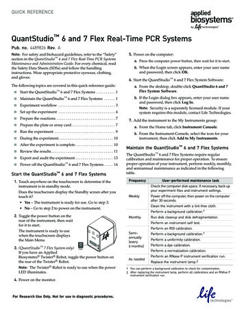 QuantStudio 6 And 7 Flex Real-Time PCR Systems
