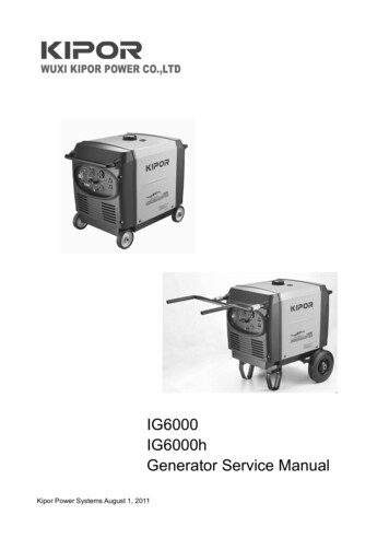 IG6000 IG6000h Generator Service Manual