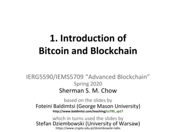 1. Introduction Of Bitcoin And Blockchain