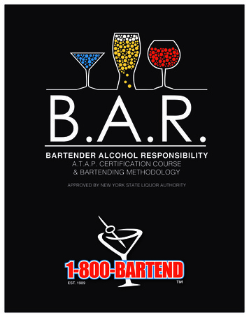 BARTENDER ALCOHOL RESPONSIBILITY - Xola