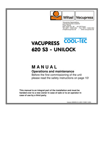 VACUPRESS 620 S3 - UNILOCK