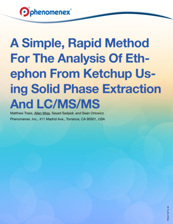 A Simple, Rapid Method For The Analysis Of Eth- Ephon From Ketchup Us .