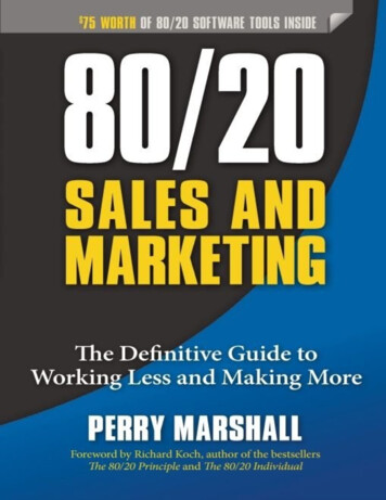 80-20 Sales And Marketing