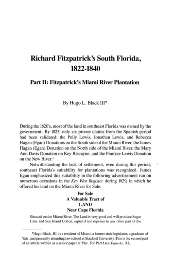 Richard Fitzpatrick's South Florida, 1822-1840