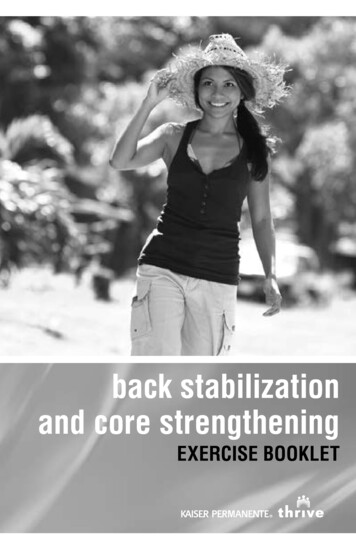 Back Stabilization And Core Strengthening