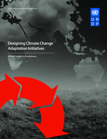 Designing Climate Change Adaptation Initiatives