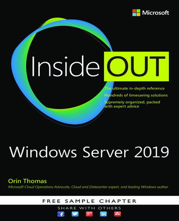 Microsoft Windows Server 2019 Inside Out