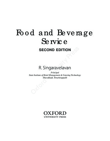 Food And Beverage Service - IHM Notes