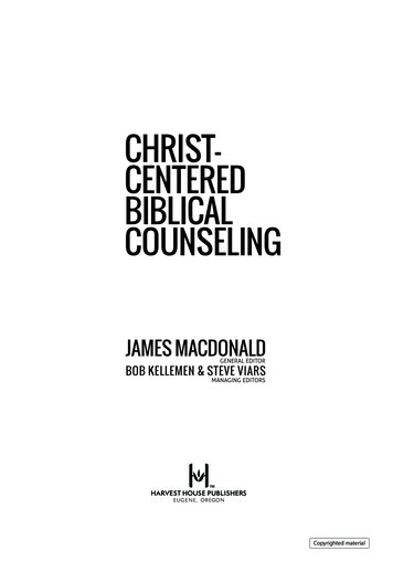 Christ Centered Biblical Counseling Book