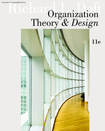 Organization Theory And Design, 11th Ed.