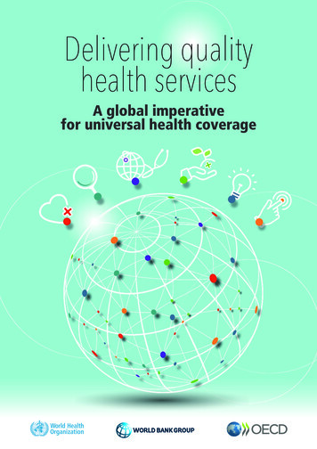 Delivering Quality Health Services - World Health Organization