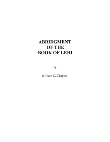 ABRIDGMENT OF THE BOOK OF LEHI