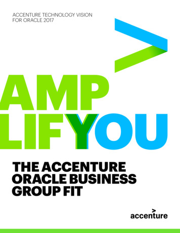 The Accenture Oracle Business Group Fit