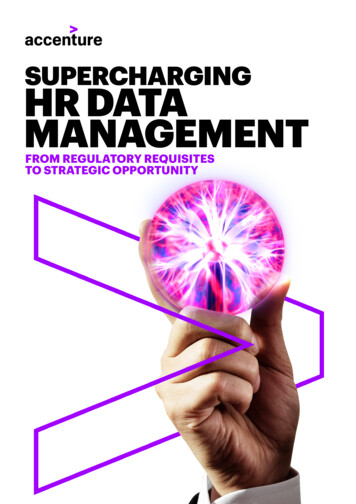SUPERCHARGING HR DATA MANAGEMENT - Accenture