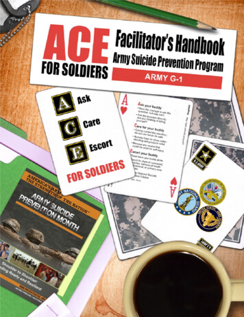 ACE FOR SOLDIERS FACILITATOR’S HANDBOOK