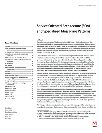 Service Oriented Architecture (SOA) And Specialized .