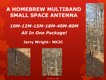 A HOMEBREW MULTIBAND SMALL SPACE ANTENNA