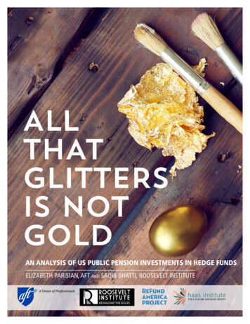 ALL THAT GLITTERS IS NOT GOLD - American Federation Of .