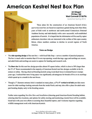 American Kestrel Nest Box Plan - The Peregrine Fund