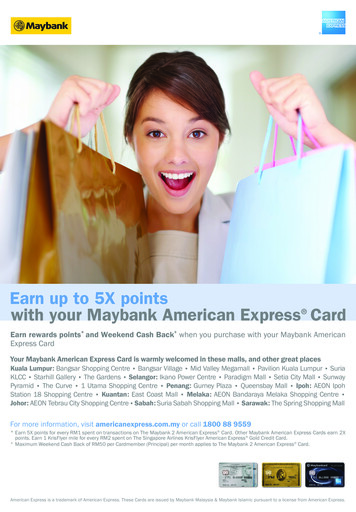 Earn Up To 5X Points With Your Maybank American Express Card