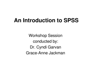 An Introduction To SPSS - College Of Education