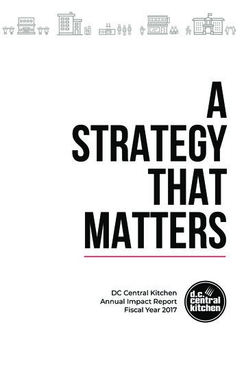 DC Central Kitchen Annual Impact Report Fiscal Year 2017
