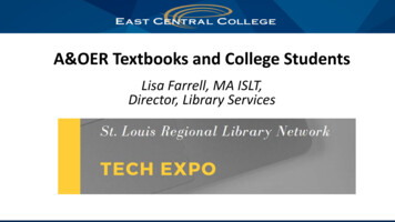 A&OER Textbooks And College Students - WordPress 
