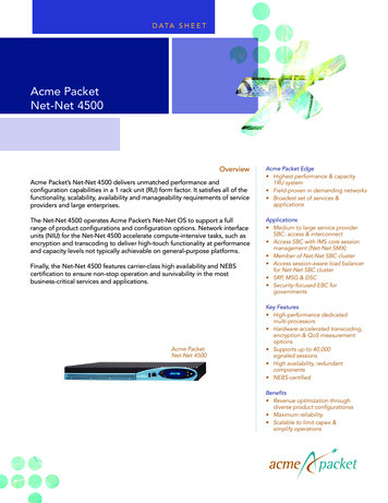 Acme Packet Net-Net 4500 - Genesys