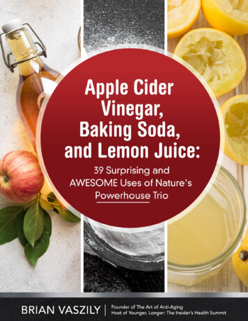 Apple Cider Vinegar, Baking Soda, And Lemon Juice