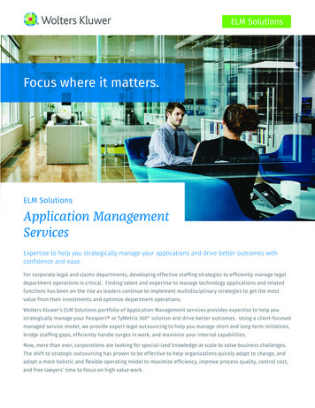Application Management Services - ELM Solutions