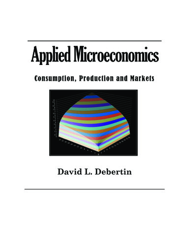 Applied Microeconomics - University Of Kentucky