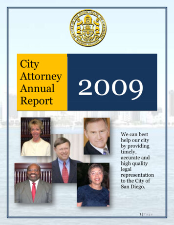 City Attorney Annual Report - City Of San Diego Official Website