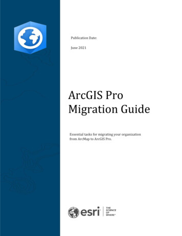 ArcGIS Pro Migration Guide - Esri