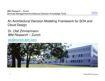 An Architectural Decision Modeling Framework For SOA And .