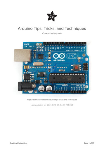 Arduino Tips, Tricks, And Techniques