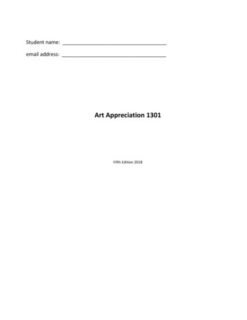 Art Appreciation 1301 - Tccart 