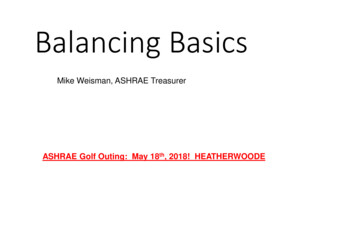 ASHRAE Balancing Presentation - Dayton ASHRAE