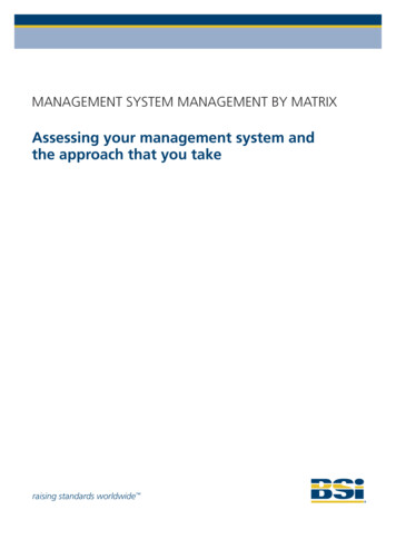 Assessing Your Management System And The Approach That You Take
