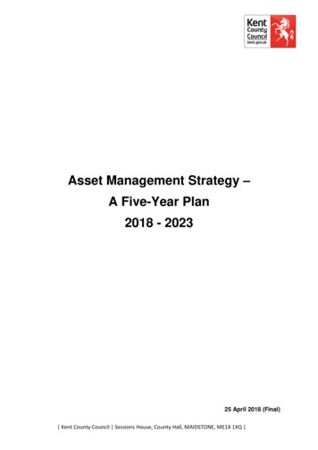 Asset Management Strategy 5 Year Plan 2018 To 2023