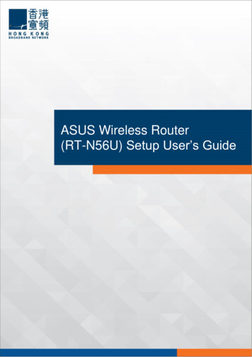 ASUS Wireless Router (RT-N56U) Setup User's Guide - HKBN
