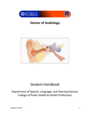 AuD Handbook 121619 - Slhs.phhp.ufl.edu