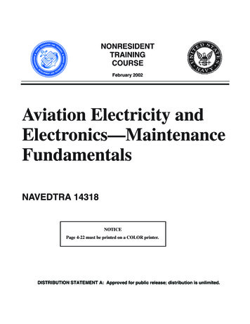 Aviation Electricity And Electronics—Maintenance 