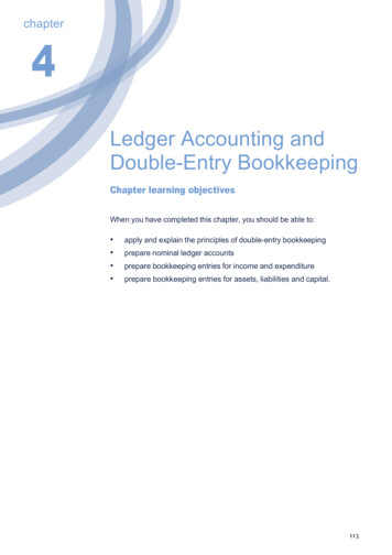 Ledger Accounting And Double Entry Bookkeeping