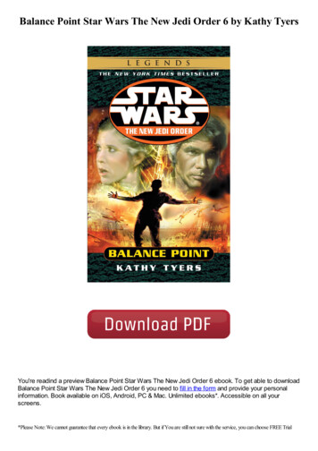 Balance Point Star Wars The New Jedi Order 6 By Kathy Tyers